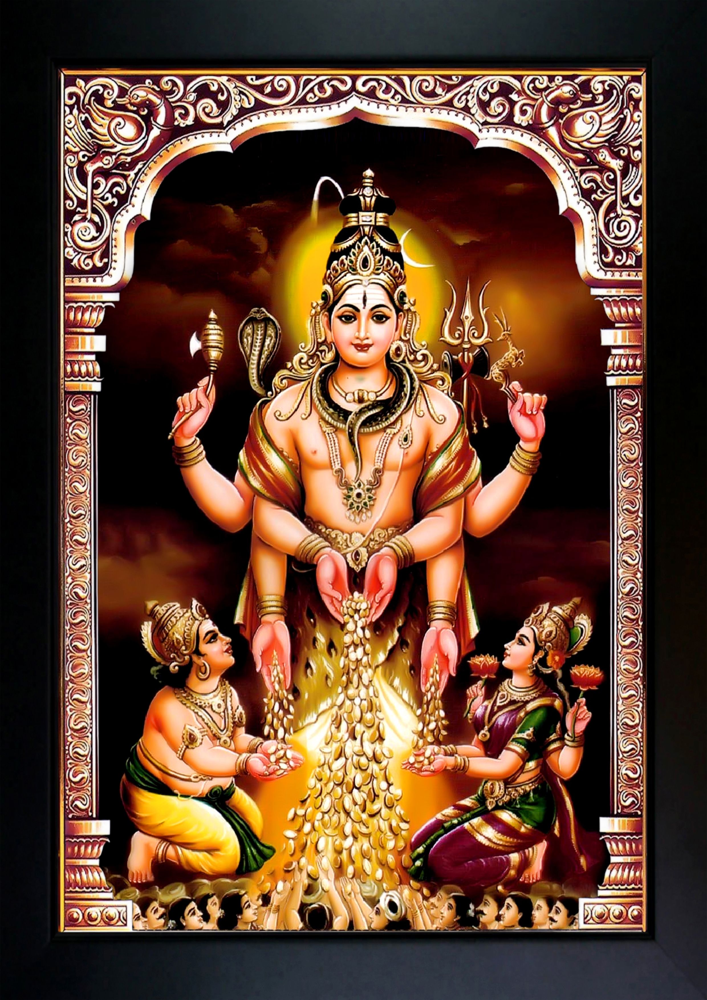 crowdhall Swarnakarshana Bhairava Photo Frame (10 inch x 13.5 inch) Religious Frame-picture-24