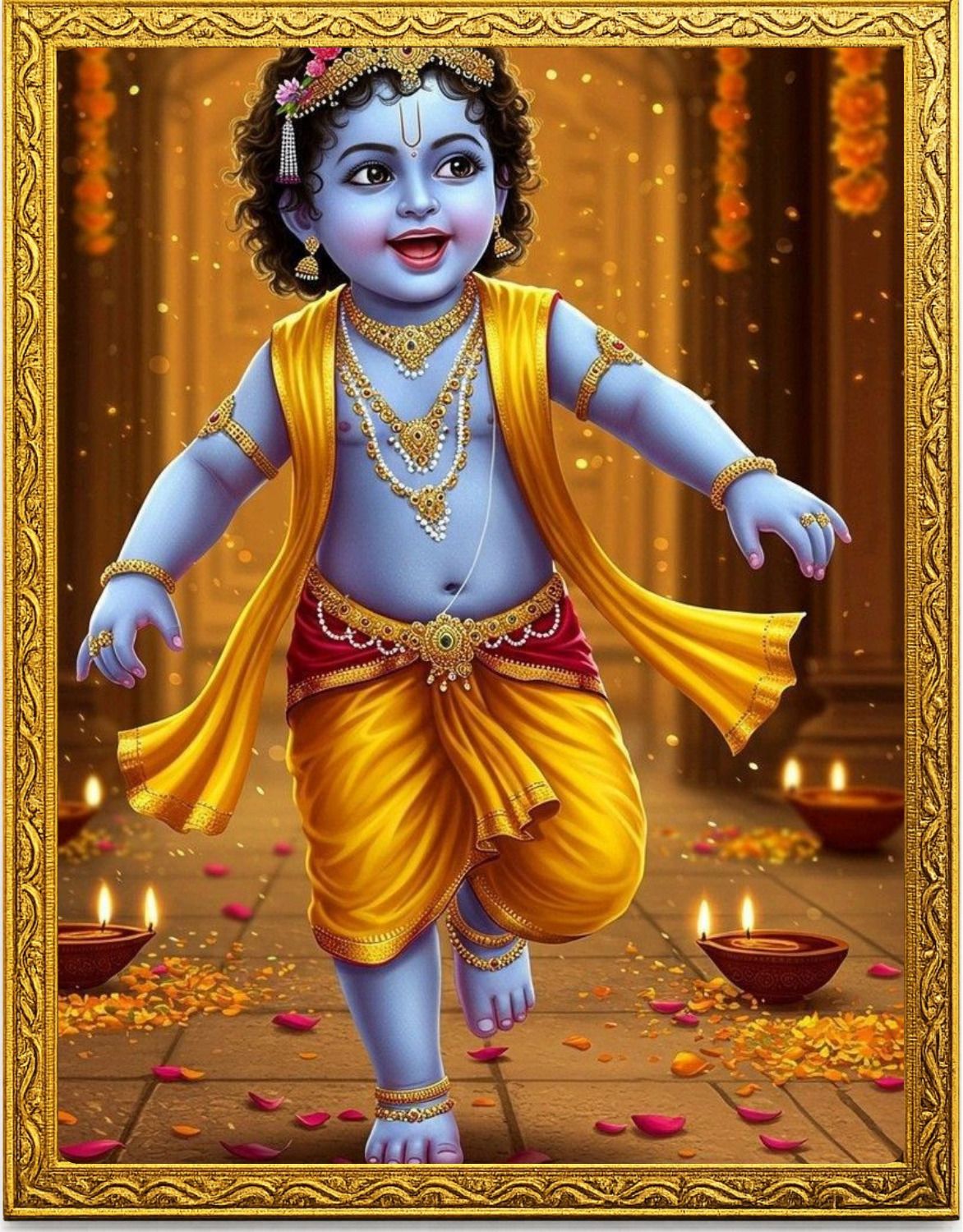 Shri Krishna Religious Photo Frame Religious Frame-image-35