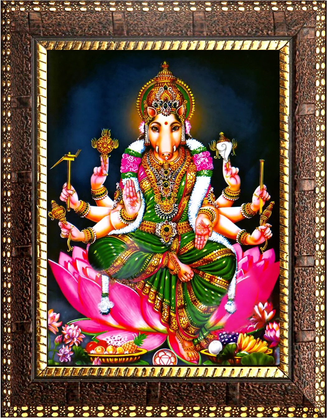 ndframe Varahi Amman Devi photo frame with laminated (6x8 inches) Religious Frame image 1