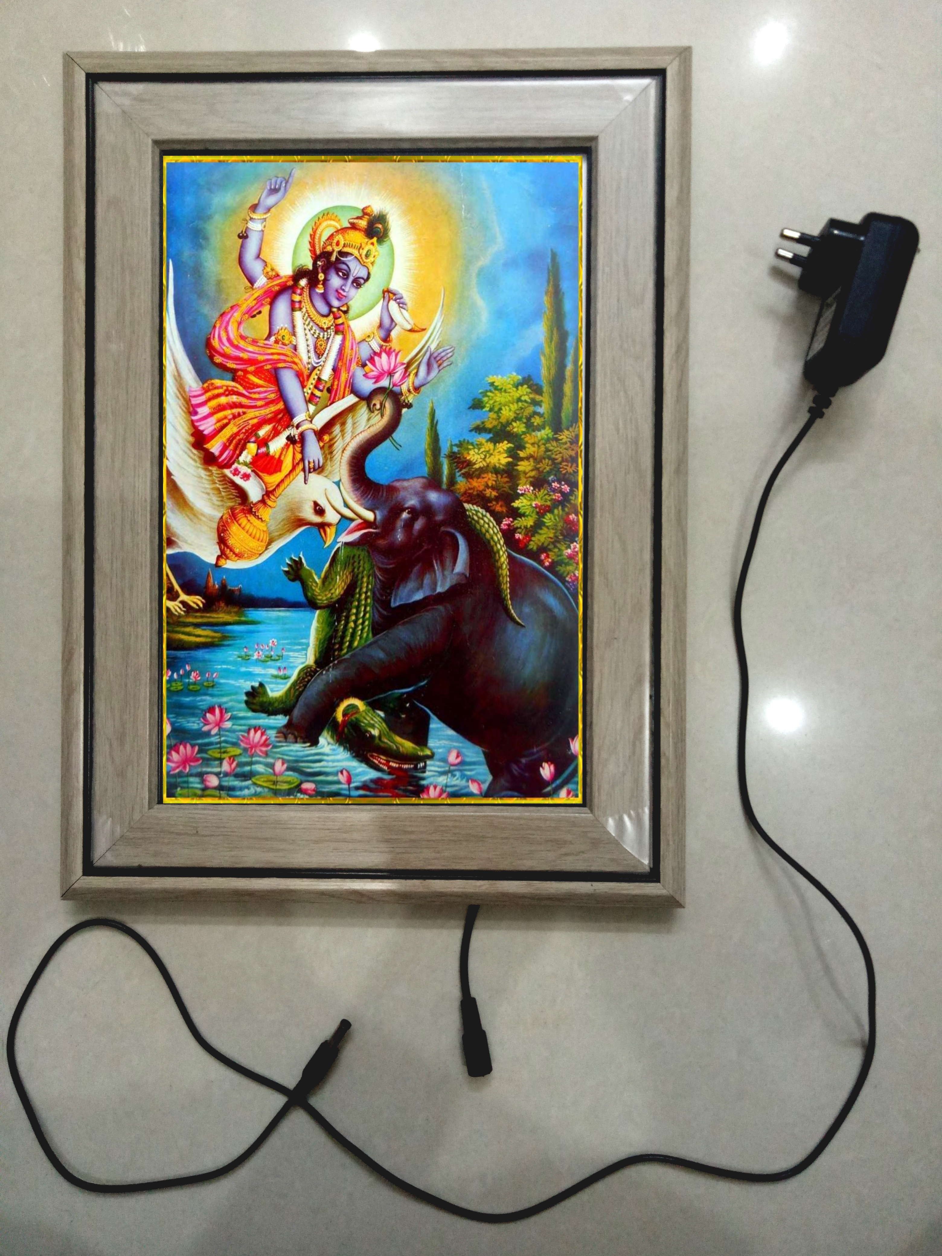 anshul internet point VISHNU WITH ELEPHENT FRAME 15.5 inch LED PHOTO FRAME-picture-22