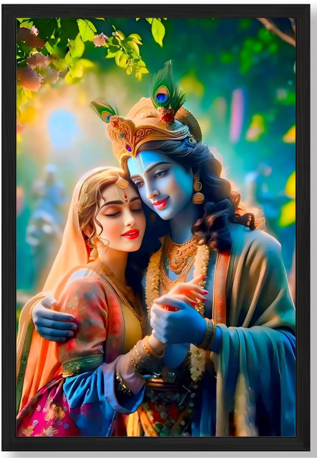 Beautiful Radha Krishna Photo Frame Religious Frame-image-17