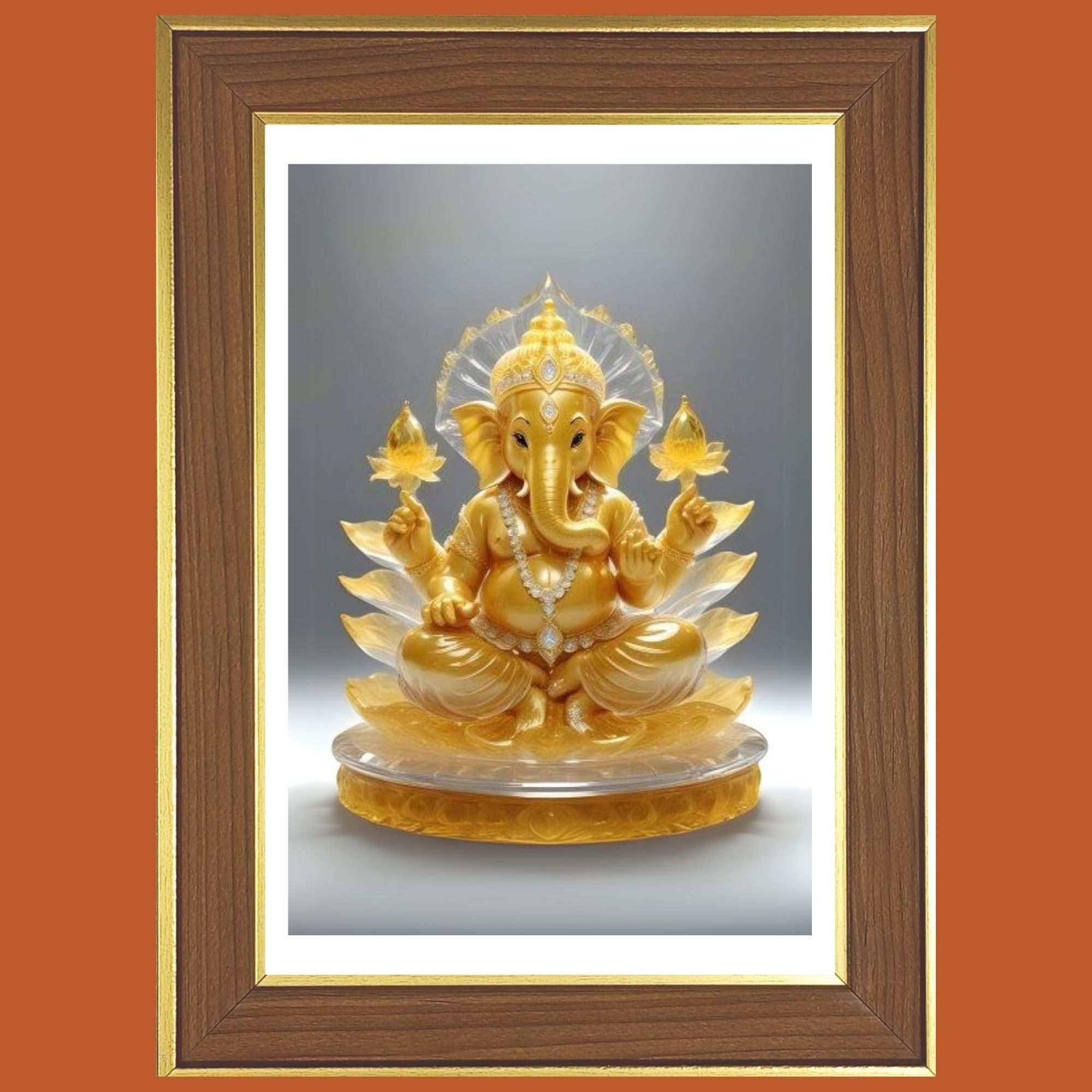 Lord Ganesha Photo Frame 10x14 Inches Religious Frame-image-6