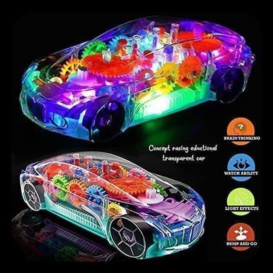 ninjatoy 3D Concept Gear Car Toy, Transparent Car, With 360 Degree Rotation-ZA3-picture-23