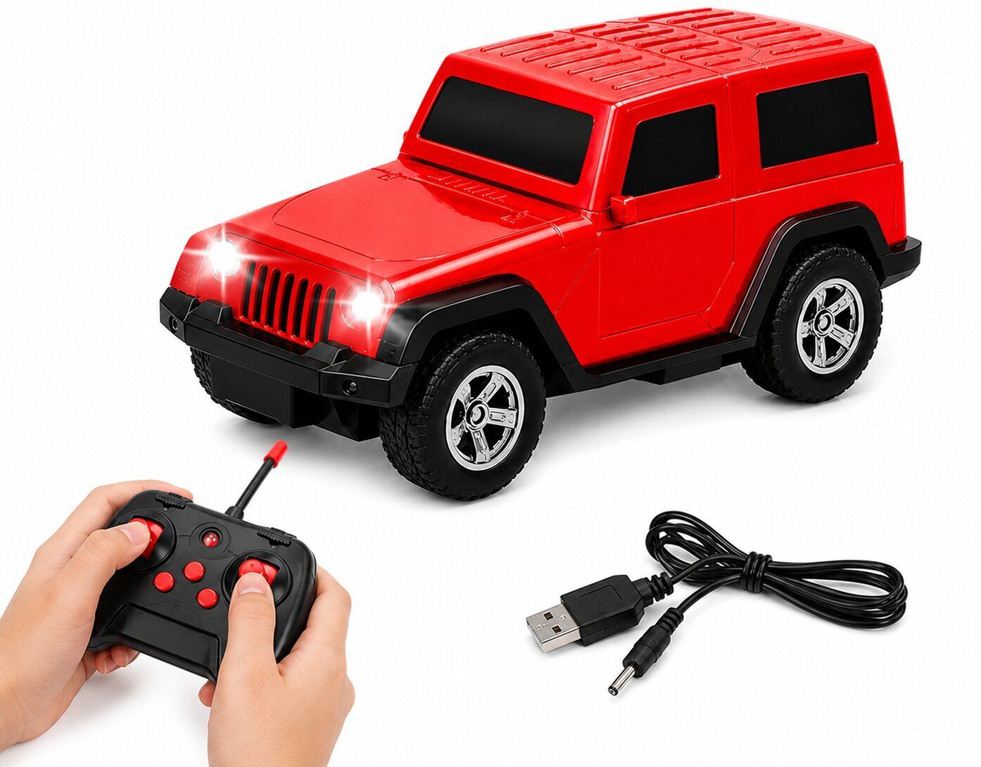 aadi racing fun GADDI USB Rechargeable RC Jeep Car with 360° Spin, Lights & Music-picture-44