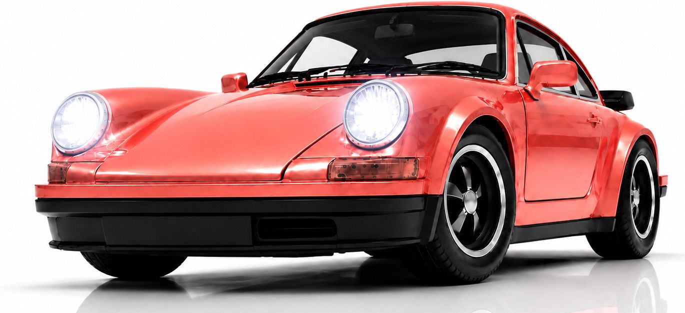 Porsche 911 Die Cast Metal Toy Car Scale 1:36 with LED Light & Sound-image-2