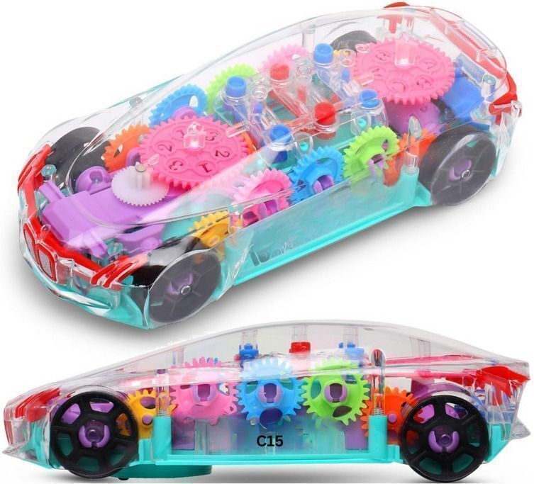 ninjatoy 3D Concept Gear Car Toy, Transparent Car,360 Degree Rotation(Pack of2) ZD448-picture-16