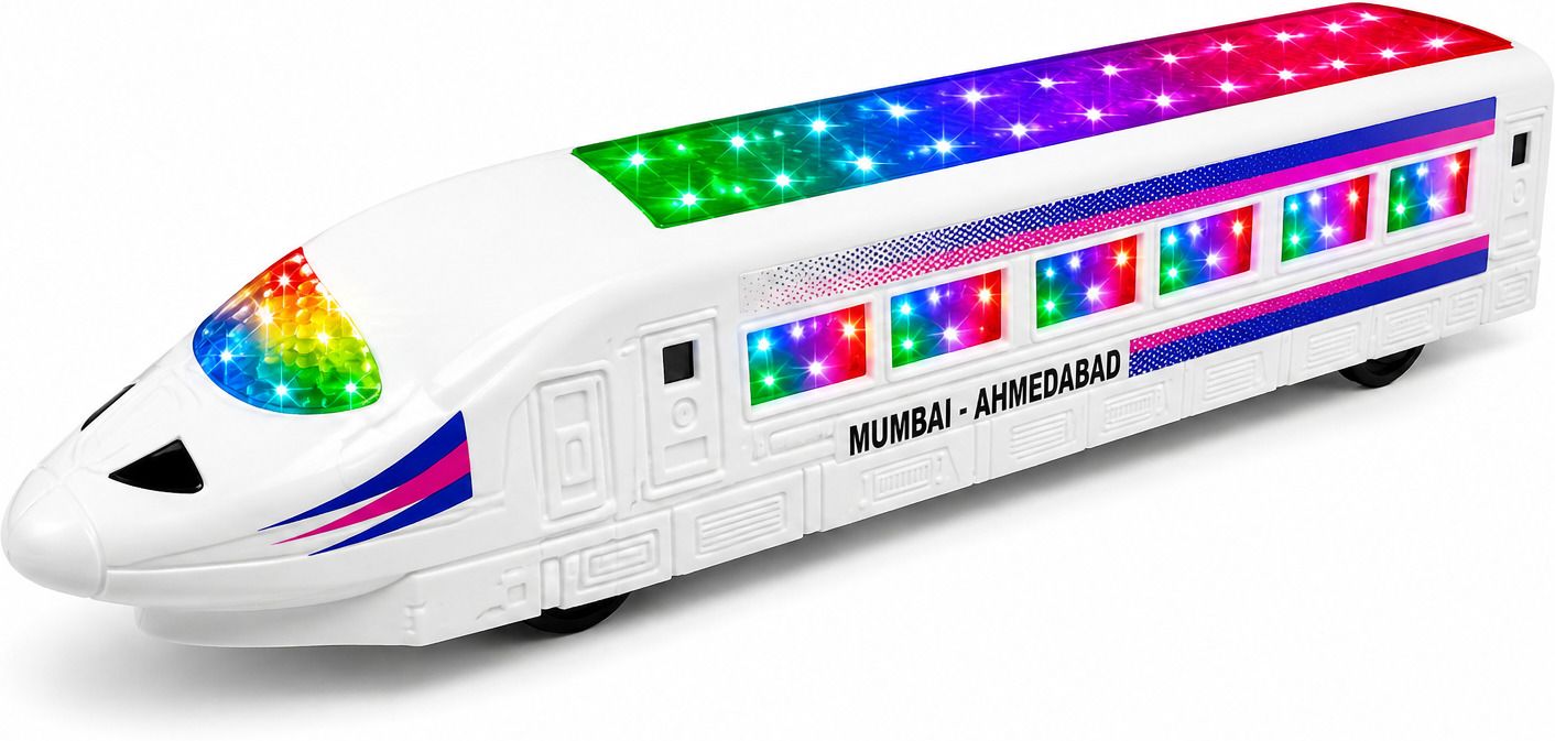 Musical Light & Sound Bullet Train Toy with LED Flashing Lights-image-19
