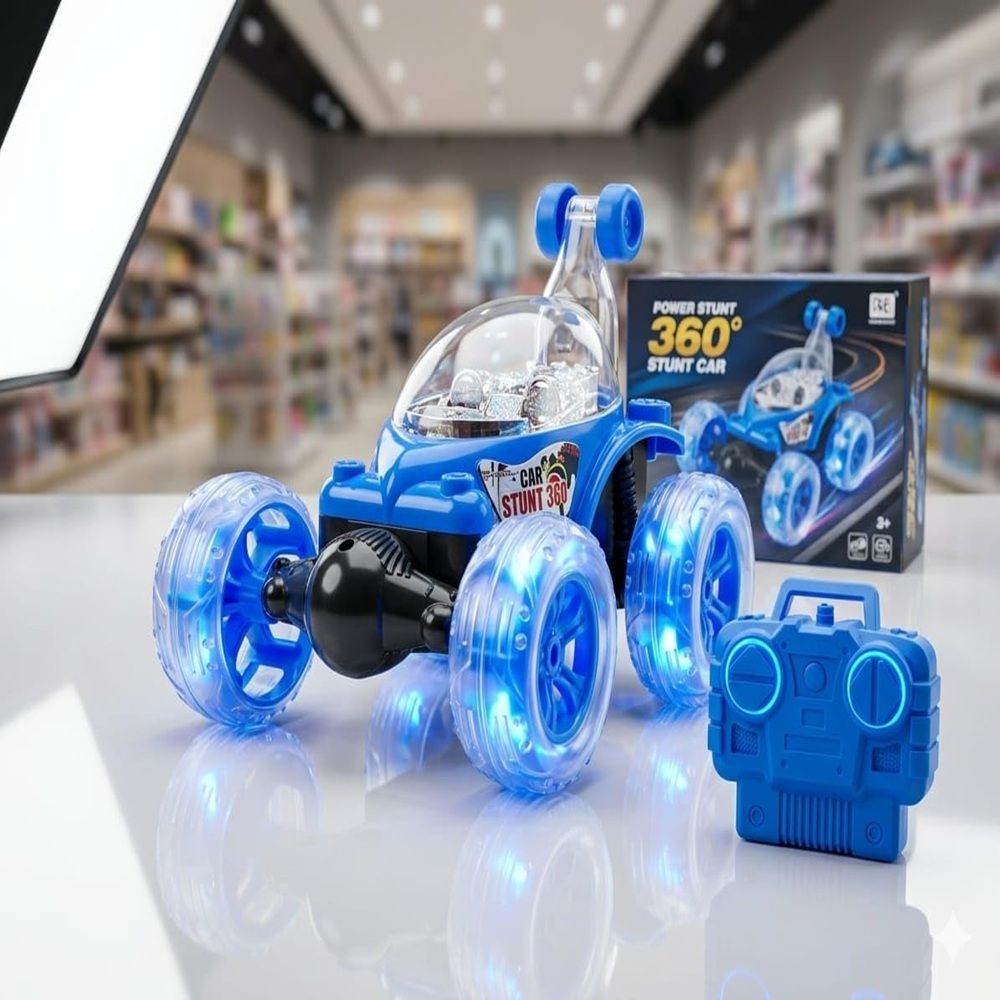 gautam toys 360° Power Stunt RC Car with LED Flashing Wheels & Remote Control-picture-11