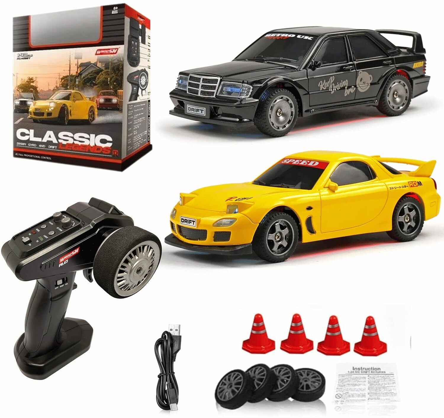 numora :43 Mini RC Drift Car Palm-Size Desktop Drift-picture-30