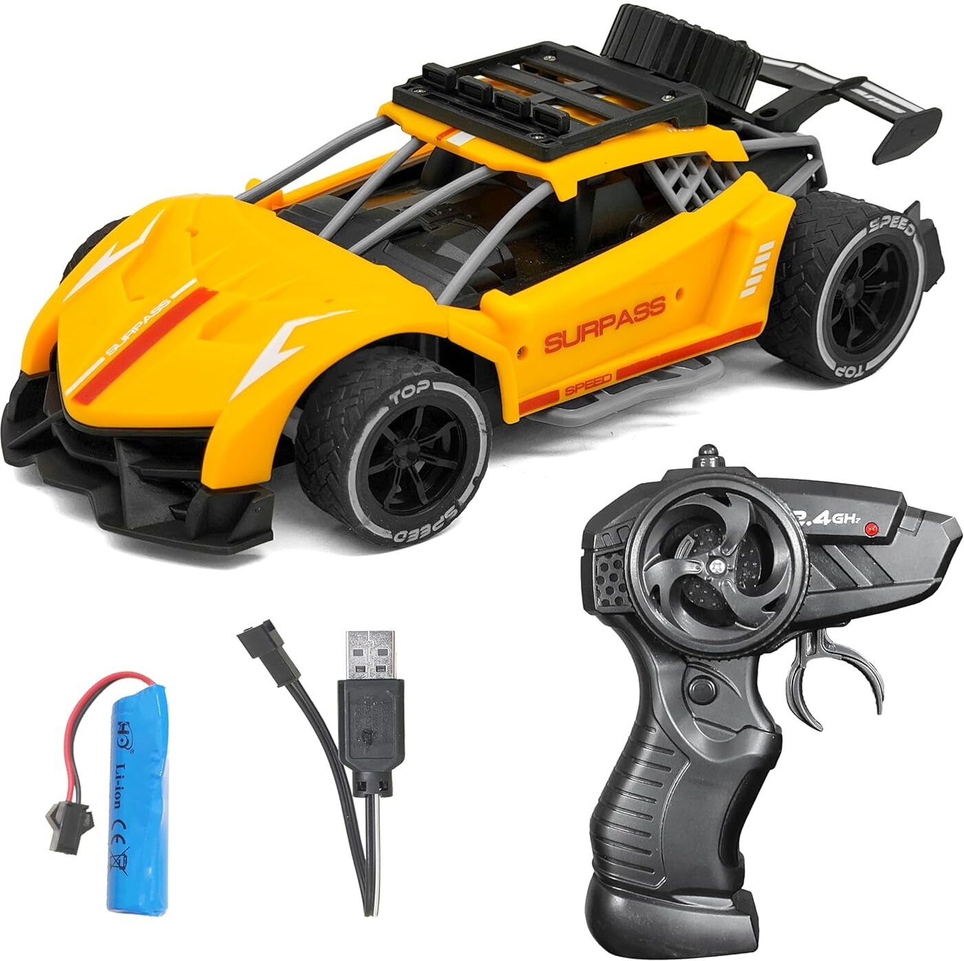 spocco Rechargeable High Speed Racing Remote Control Car with 2.4 GHZ, 1:16 Scale 06-picture-12