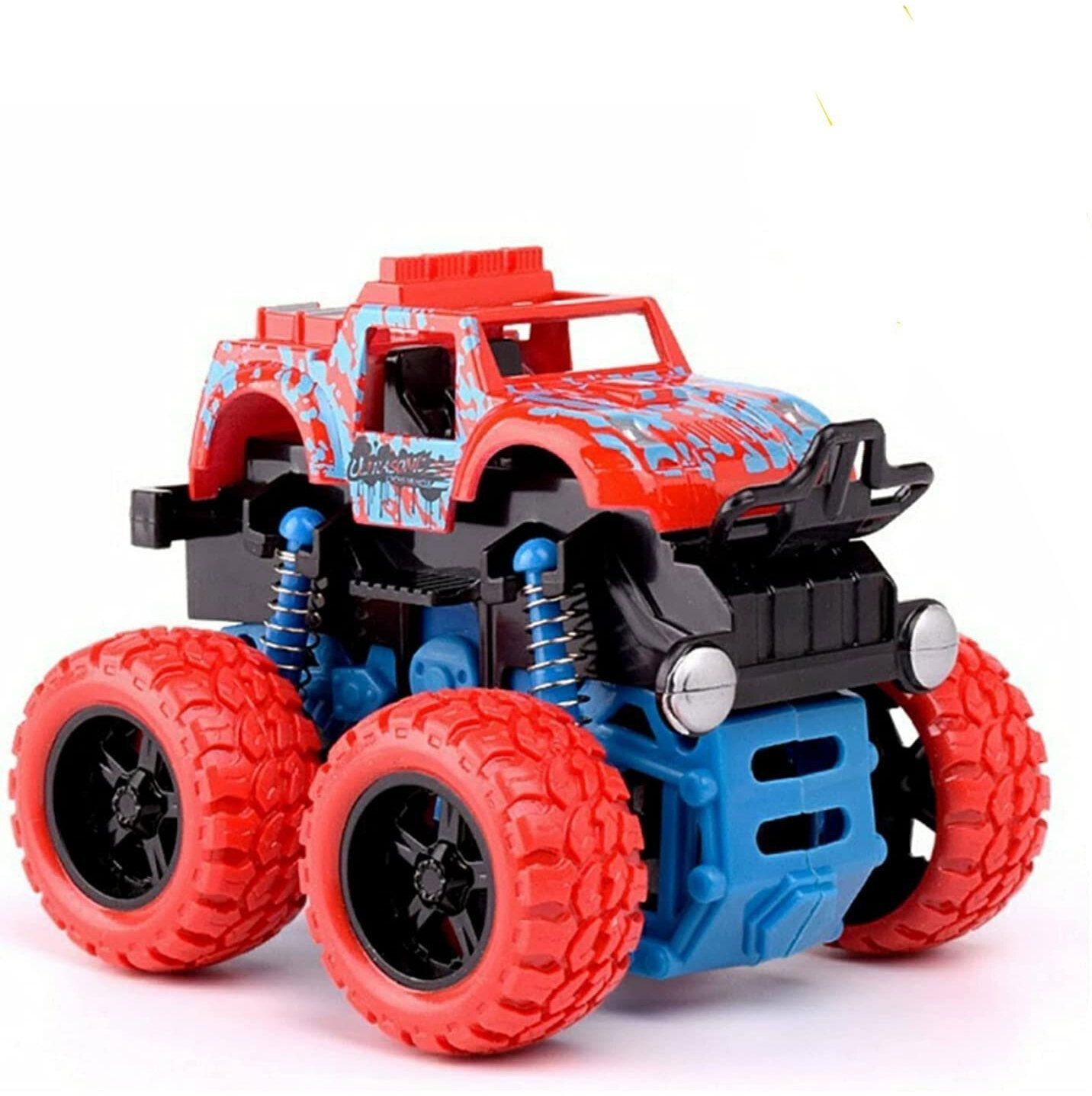 4x4 Monster Truck for Kids Friction Powered Stunt Car 360° Spin Action Pack of 1-image-32