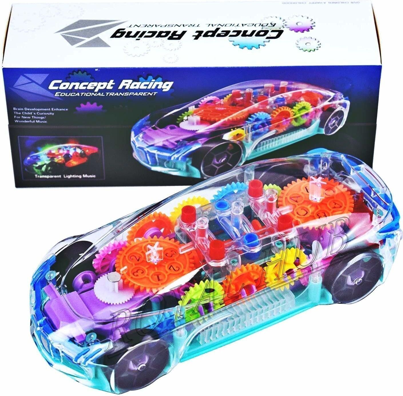 ninjatoy 3D Concept Gear Car Toy, Transparent Car, With 360 Degree Rotation-ZA877-picture-17