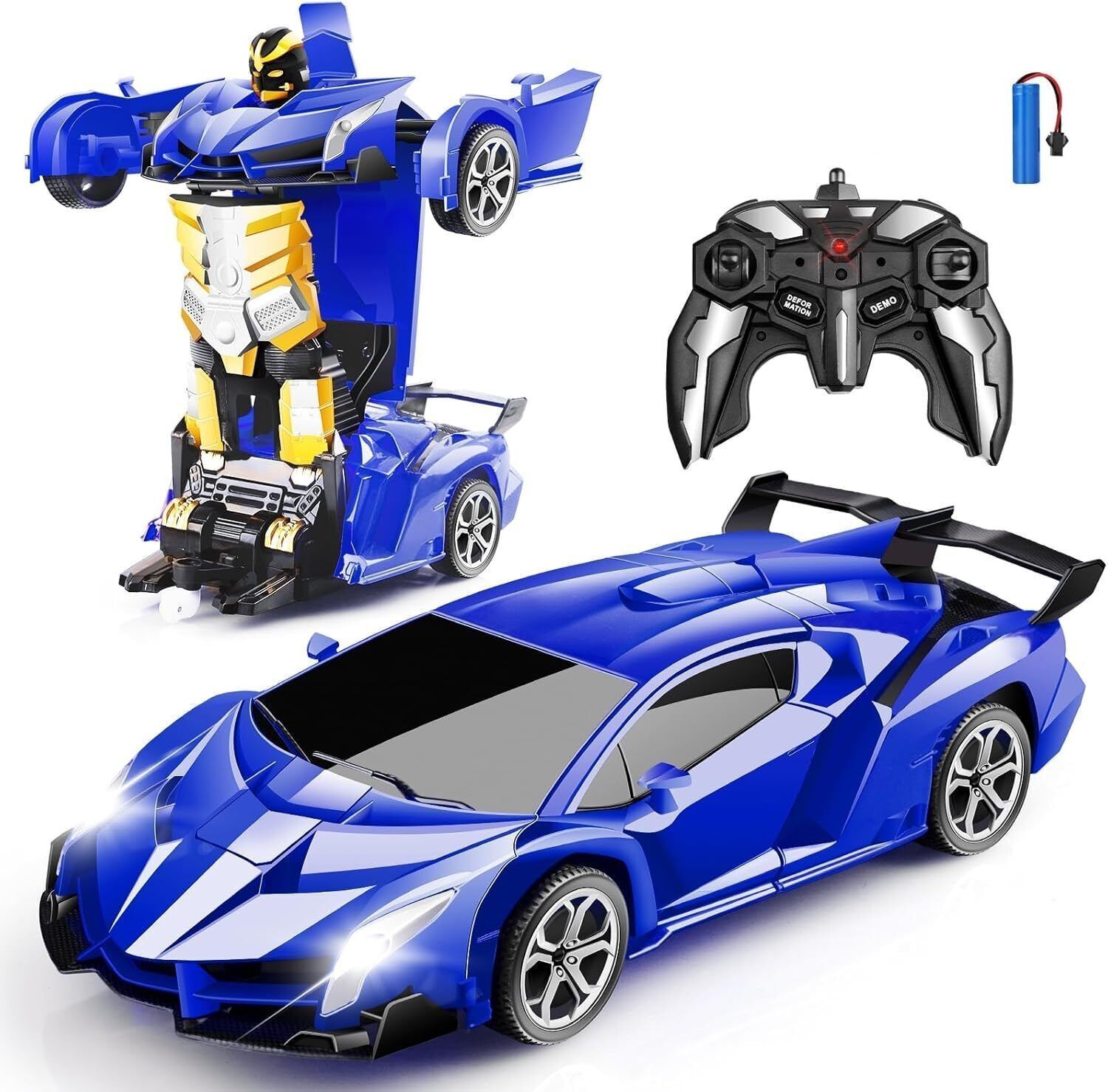 Transform RC Robot Car 2-in-1 One Key Deformation 360° Stunt Remote Toy-image-38