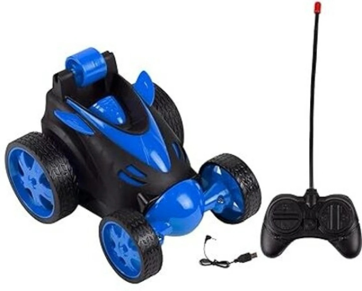 xcillince toys 360° Rotating & Rolling Small Stunt Car Toy with USB Cable & Remote Sm_4 image 1