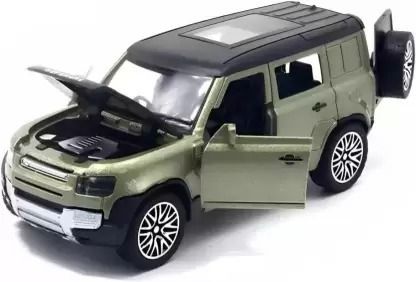 dillimart Defender Green 1:36 Diecast Toy - Metal Car with Opening Doors for Kids-picture-45