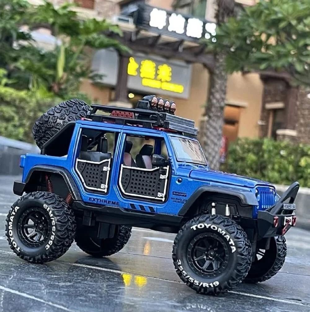 Off Road Jeep 1: 24 Metal Alloy Pull Back Vehicles Die-cast Car Diecast Metal-image-15