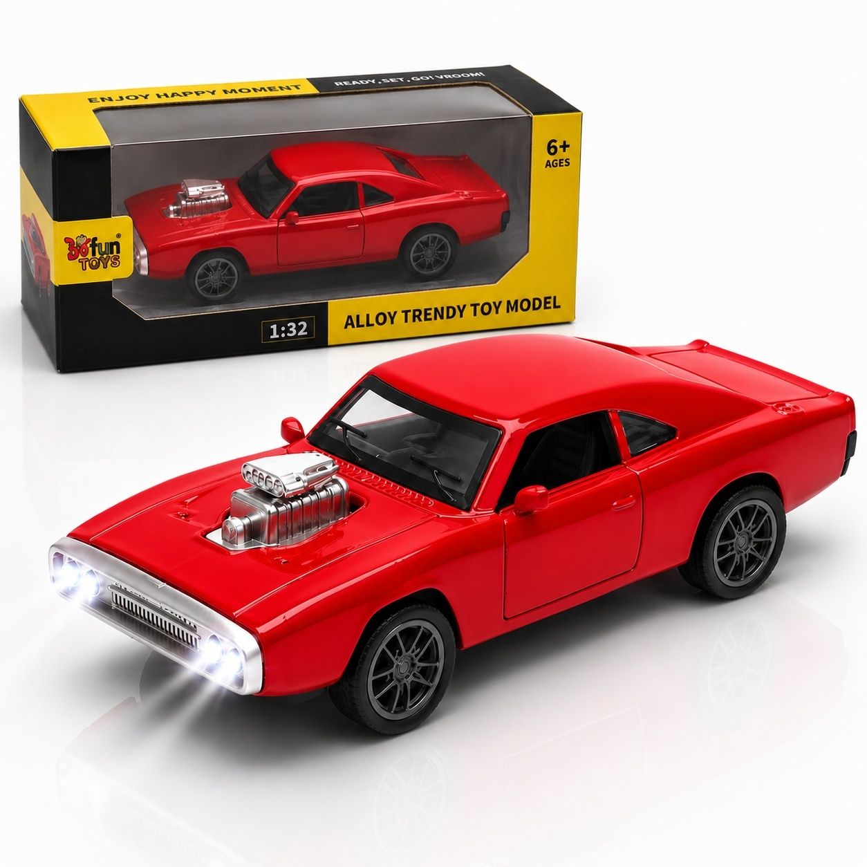 Dodge Charger Toy Car 1:36 Scale Die-cast Fast & Furious Car Light & Sound-image-8