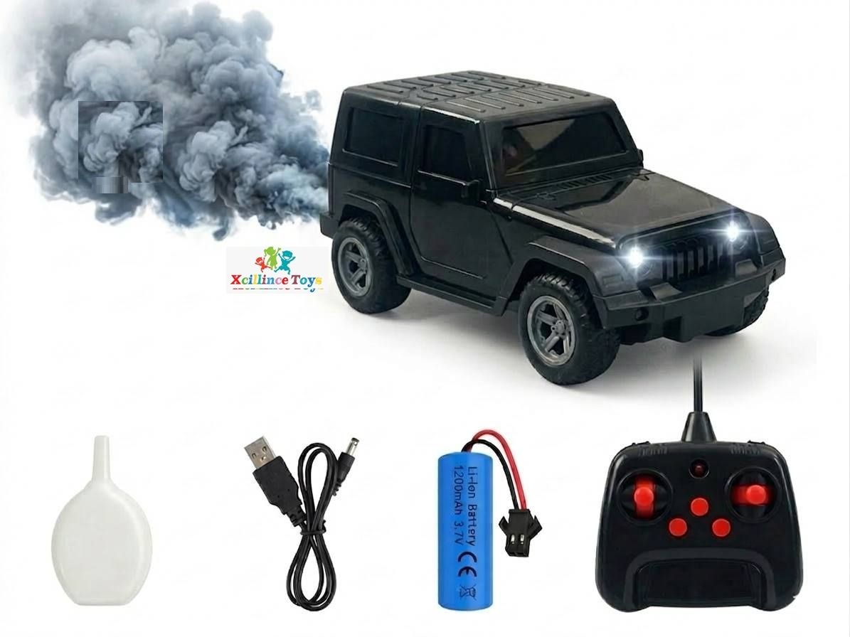 xcillince toys Smoke RC Car with LED Lights, Rechargeable Battery, High Speed Control-picture-10