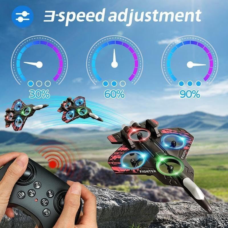 techel Fighter Jet RC Plane for Kids – 2.4GHz Remote Controlled Fighter Airplane X4-picture-44