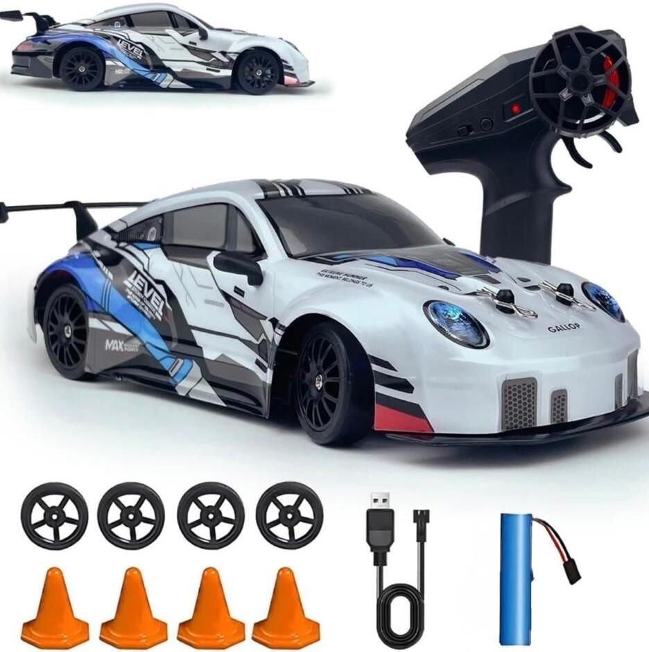 RC Drift 1:24 Scale 4WD 2.4GHz Remote Control Racing Car with LED Lights-image-15
