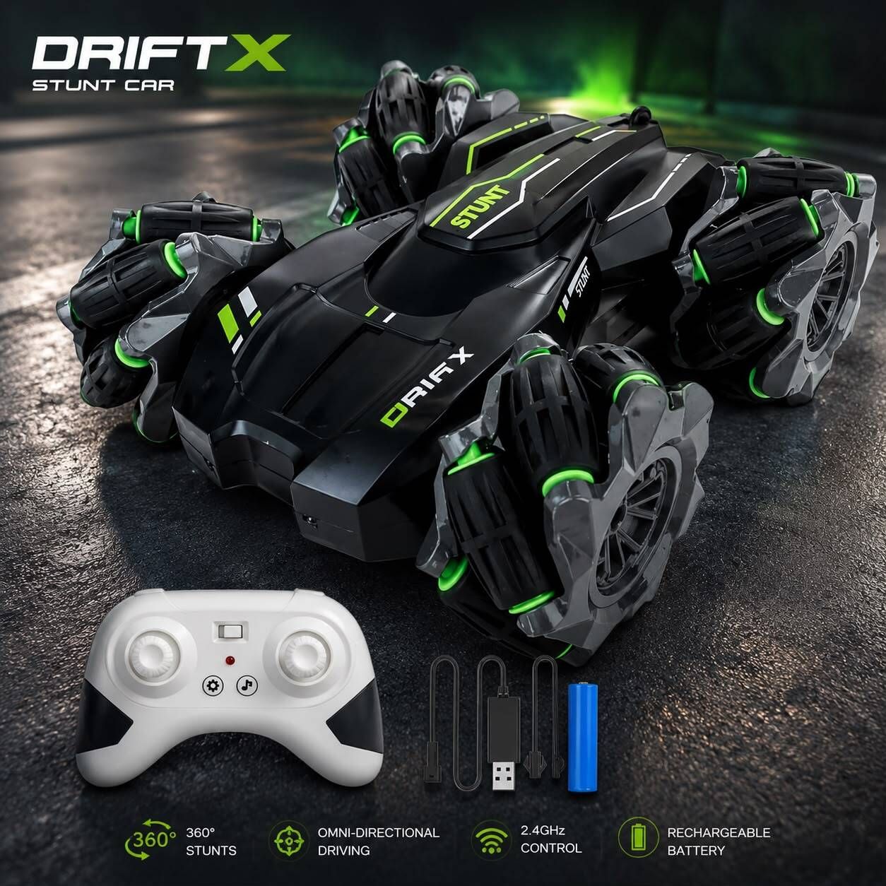 4X4 Remote Control Stunt Car 360° Rotating Dual Sided Climbing High-Speed Car-image-24