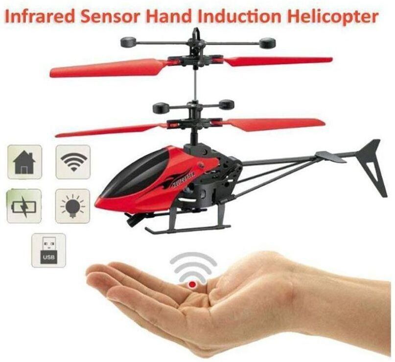 shiv traders Kids Plastic Induction Type 2-in-1 Flying Helicopter with Remote49-picture-11