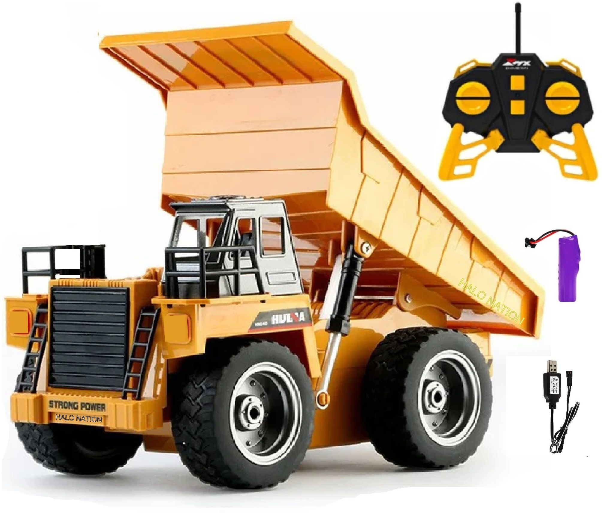 halo nation 6Channel Remote Control Dumper Truck with 27MHz Remote Rechargable RC Dump Truck-picture-12