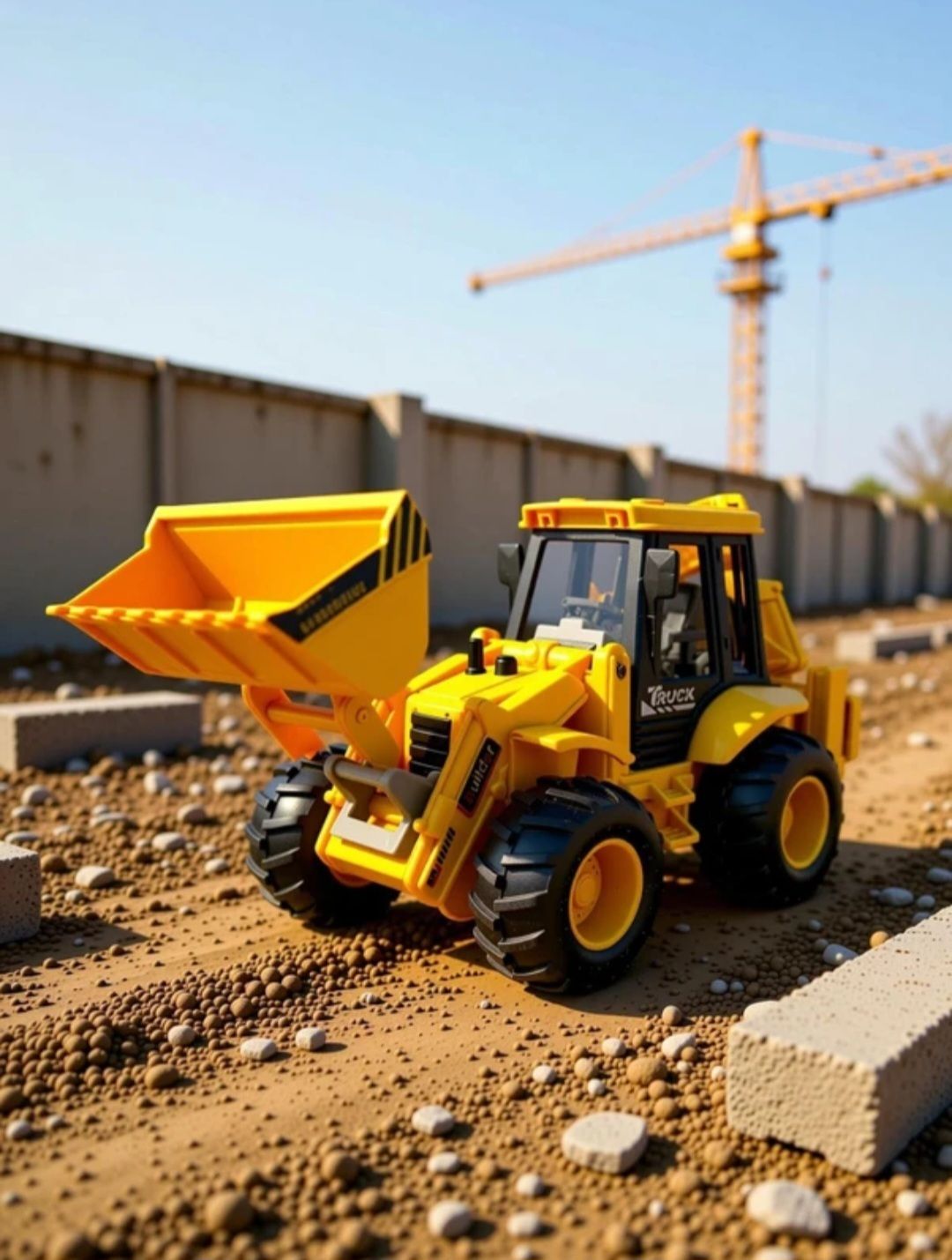 mira farmcraft Engineering Construction 2 In 1 Bulldozer and Excavator Unbreakable Toy Vehicle-picture-10