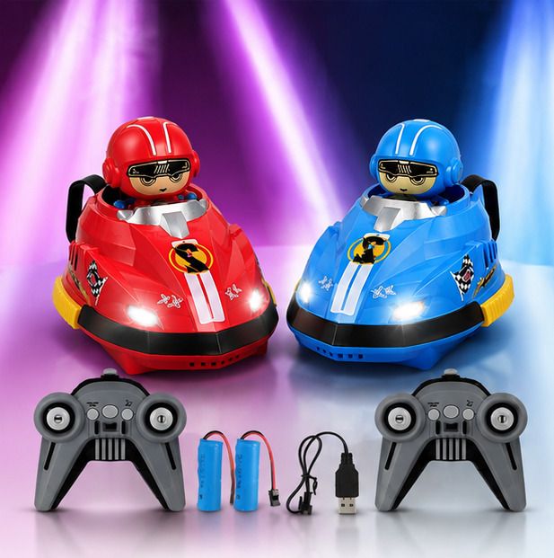 Interactive RC Bumper Car Racing Set with Music Lights & Crash Action Toy-image-15