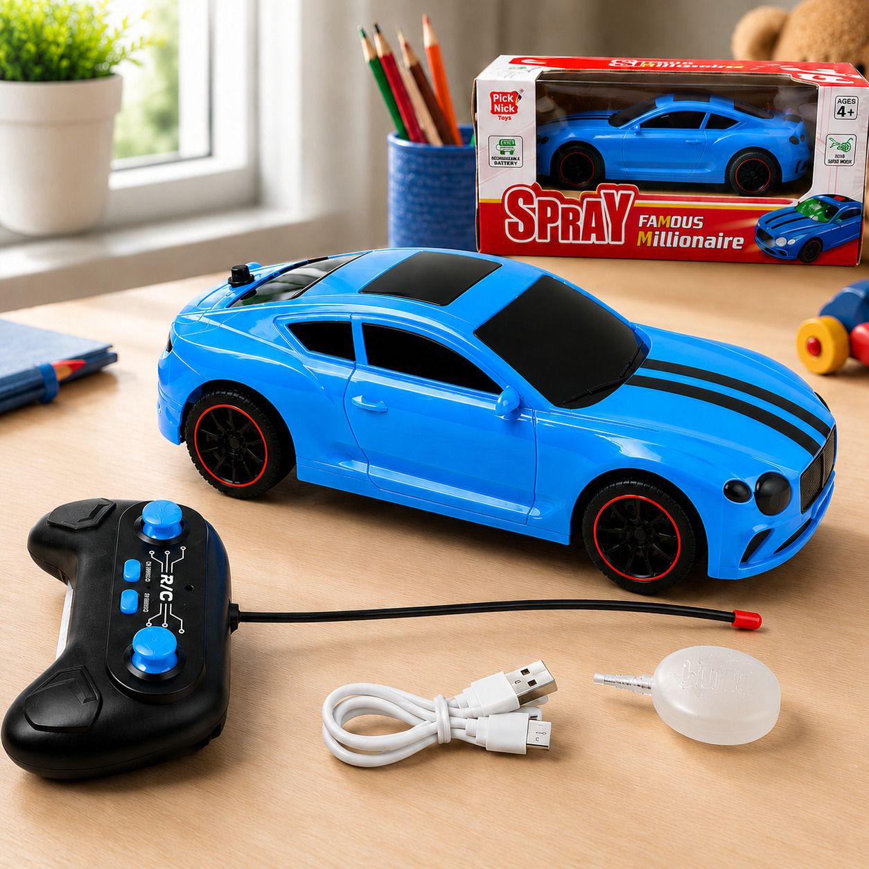 toy machine by gpe Bentley RC Car with Music & Lights-picture-48