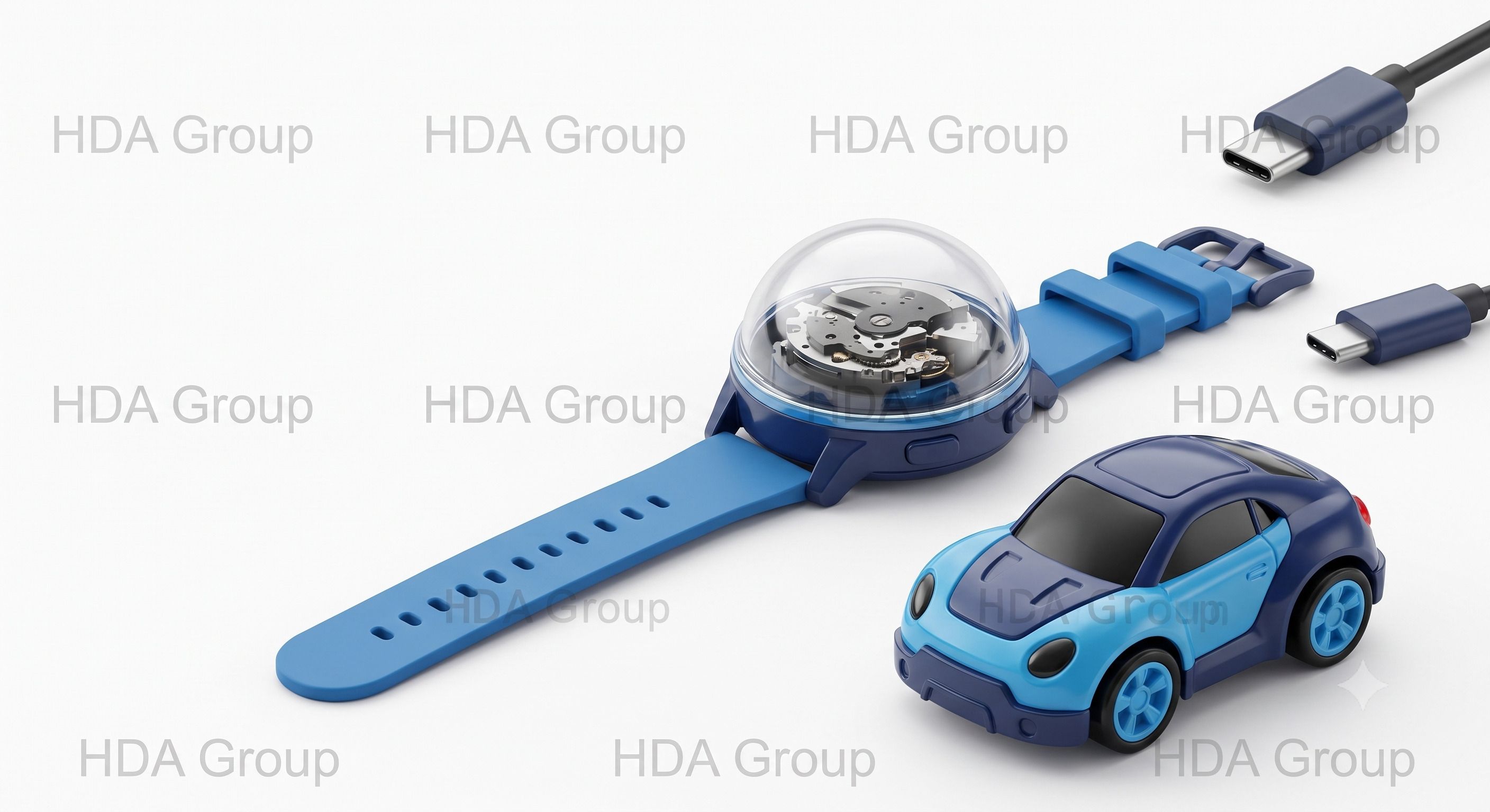 hda group Wrist Watch RC Mini Car Toy for Kids with USB Rechargable Cable & 2 FunctionA2-picture-45