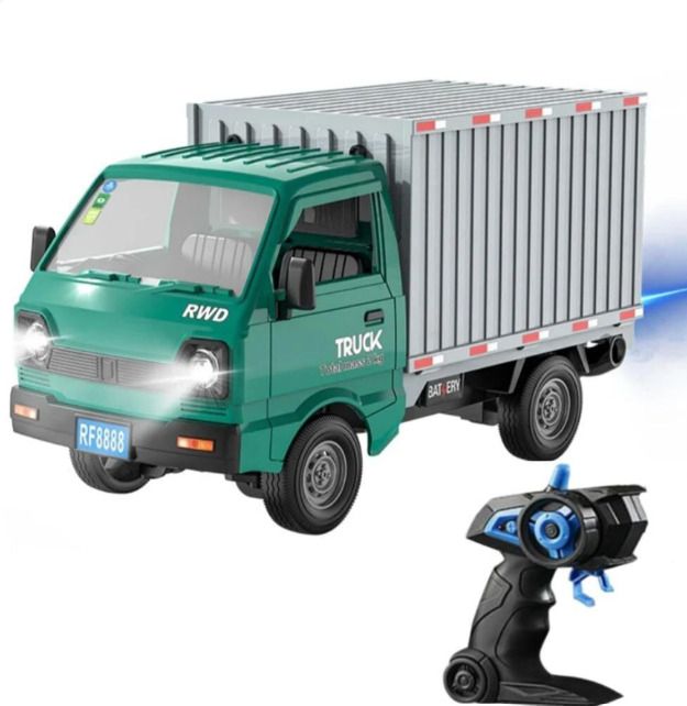deetr 1:16 Scale RC Mini Cargo Container Truck Toy with Rear Wheel Drive-picture-29