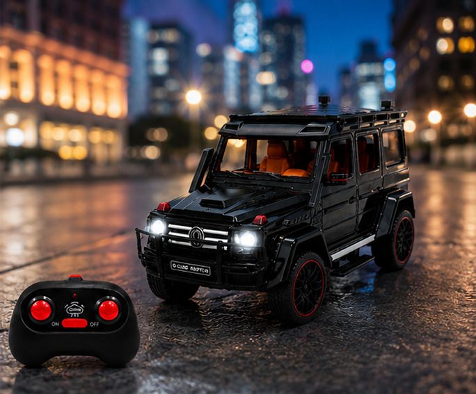 Luxury Black Off Road RC G Class SUV Toy Car with Bright LED Lights & Remote-image-14
