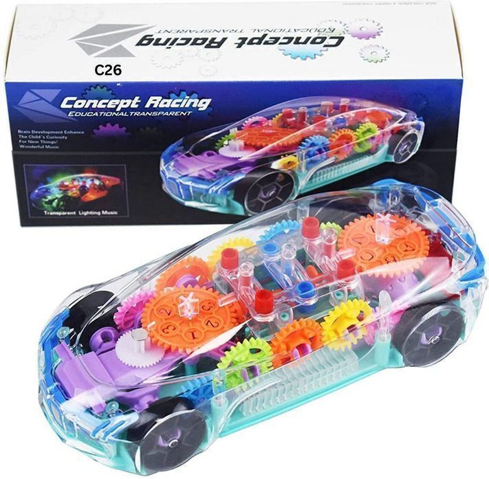 ninjatoy 3D Concept Gear Car Toy, Transparent Car, With 360 Degree Rotation-ZA945-picture-18