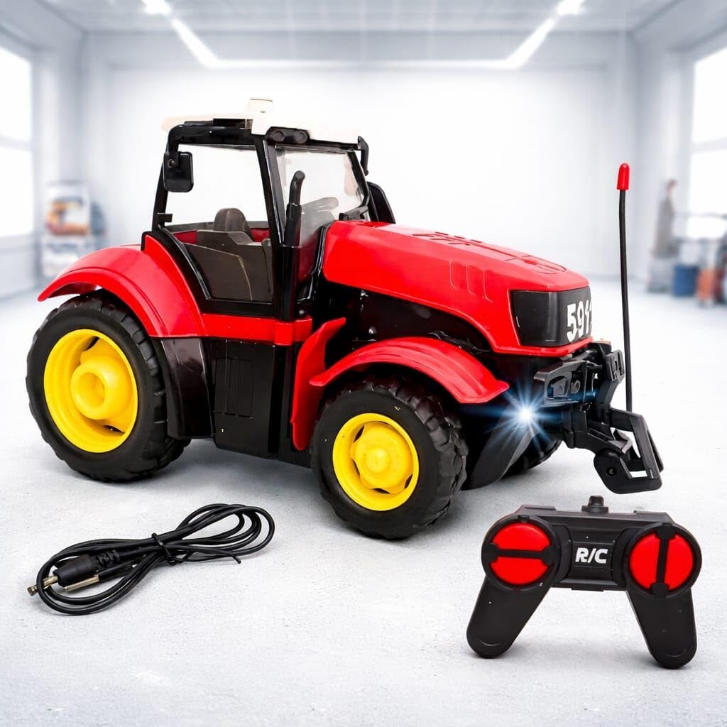 joyaura Tractor Toy Rc with, LED Light, Rechargeable Battery-picture-29