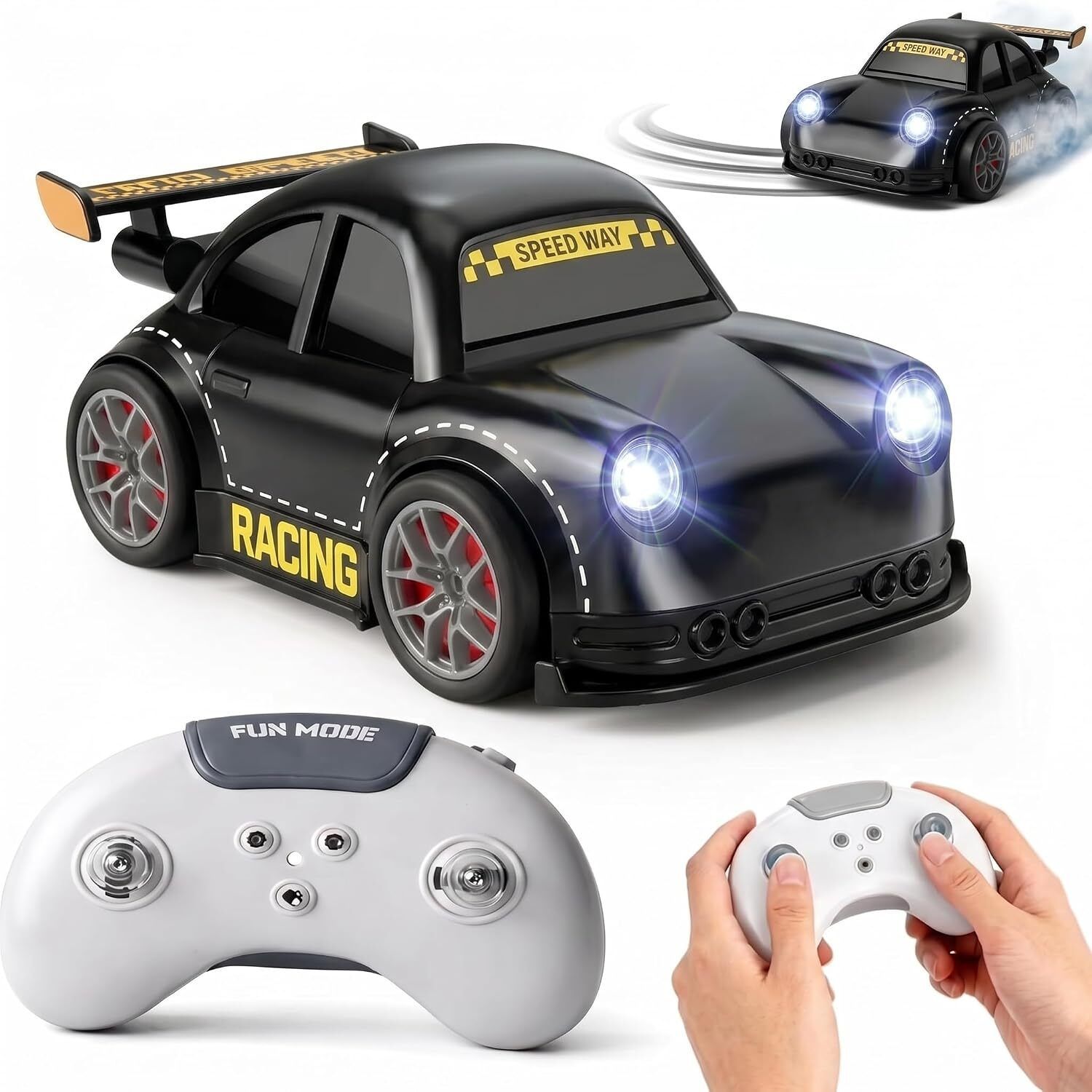 pn avan Remote Control Smart Sensor 4WD Drift Car with Follow Me, LED Lights & Music-picture-38