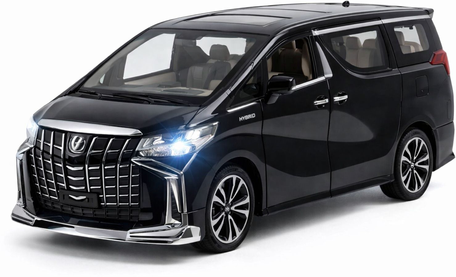 crezor toys Scale 1:36 Toyota Alphard Alloy Die-Cast Toy Car Pull Back for Kids-picture-14