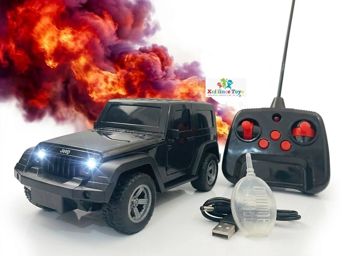 Smoke Car with LED Lights, High Grip Tyres & Long Range Controller SUV Toy-image-27