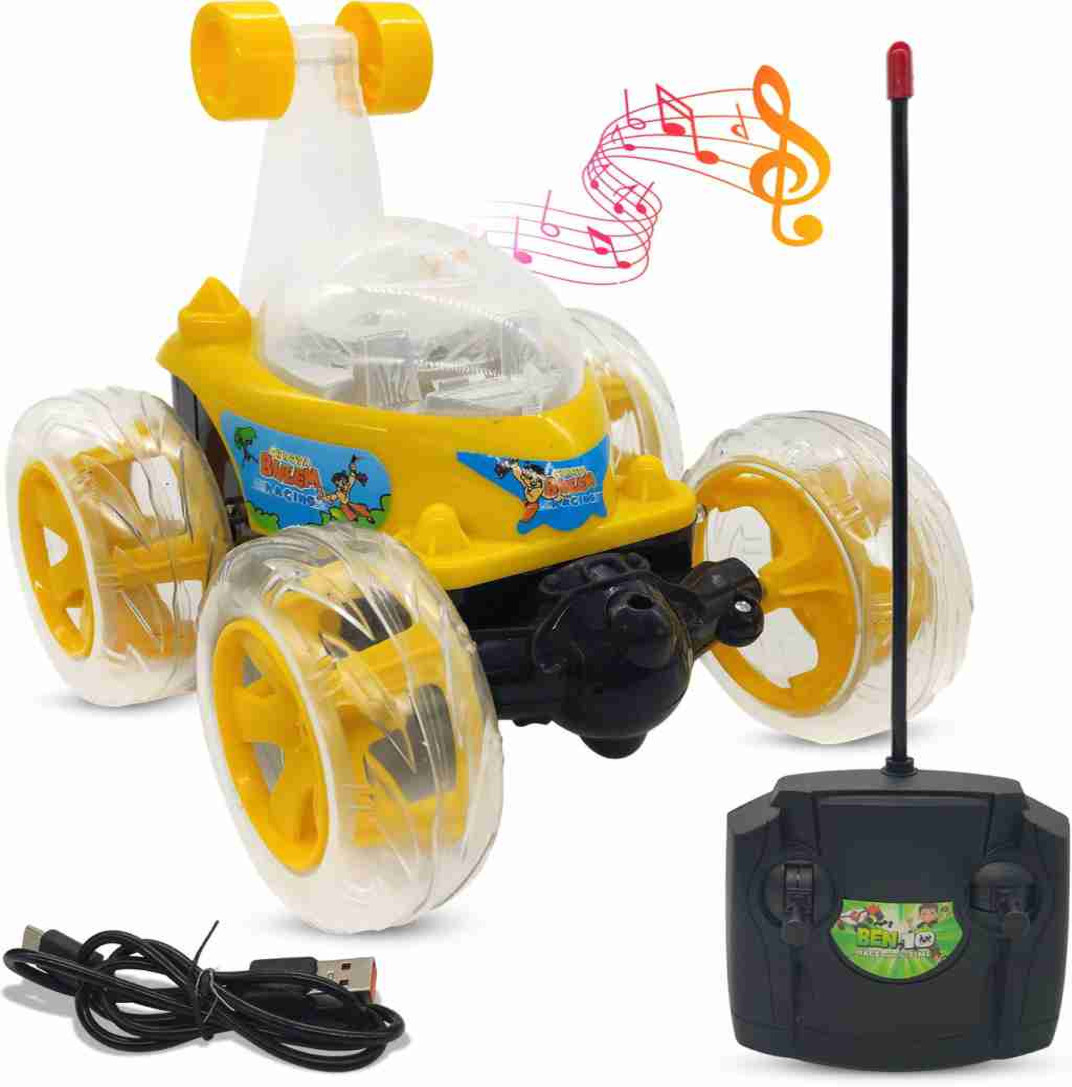 acsmart Remote Control Rechargeable 360" Stunt Car with music & Light image 1