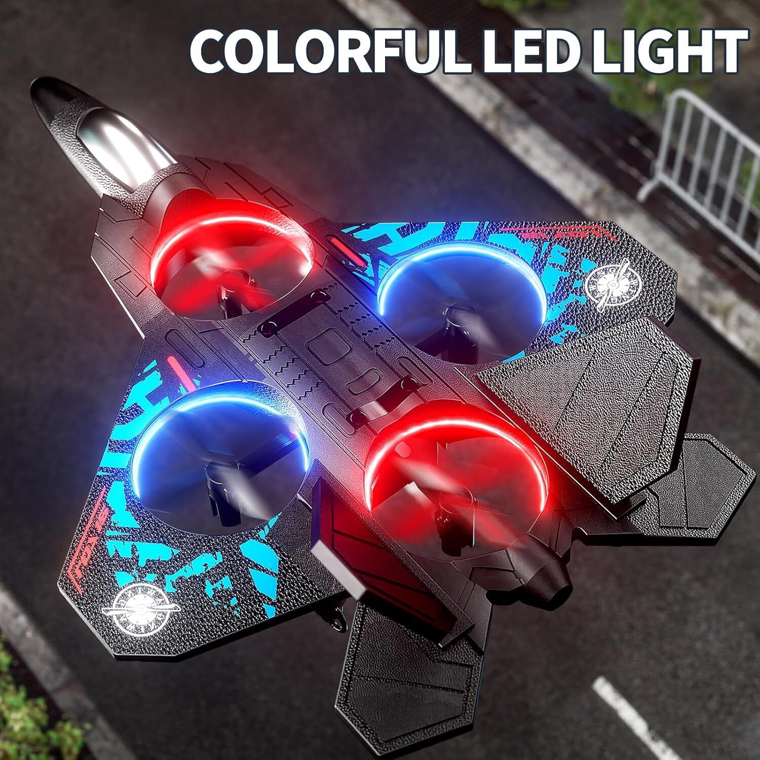 Foam Remote Control RC Planes for Kids, RC Fighter Jet with Light OMW15-image-7