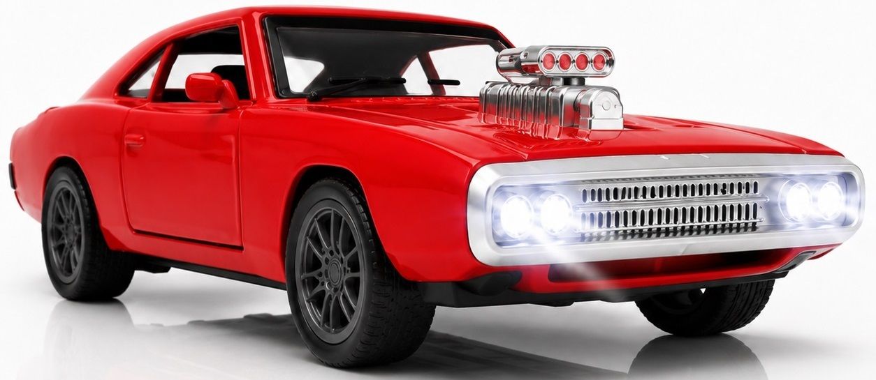 Fast & Furious Toy Car 1:36 Scale Metal Die-cast Dodge Car Pullback, Light Sound-image-26