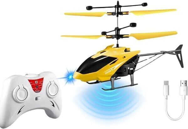 shiv traders Remote control Helicopter toy with dual mode lighting & charging cable for kids-picture-20