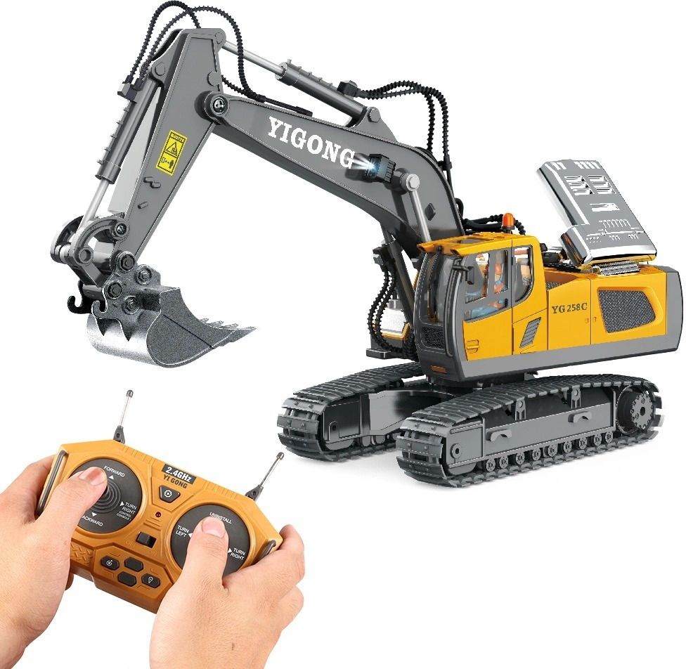 BEST SELLER (Brand) 11Ch RC Excavator Truck 1/20 Scale|2.4Ghz|Metal Shovel 680°-image-20