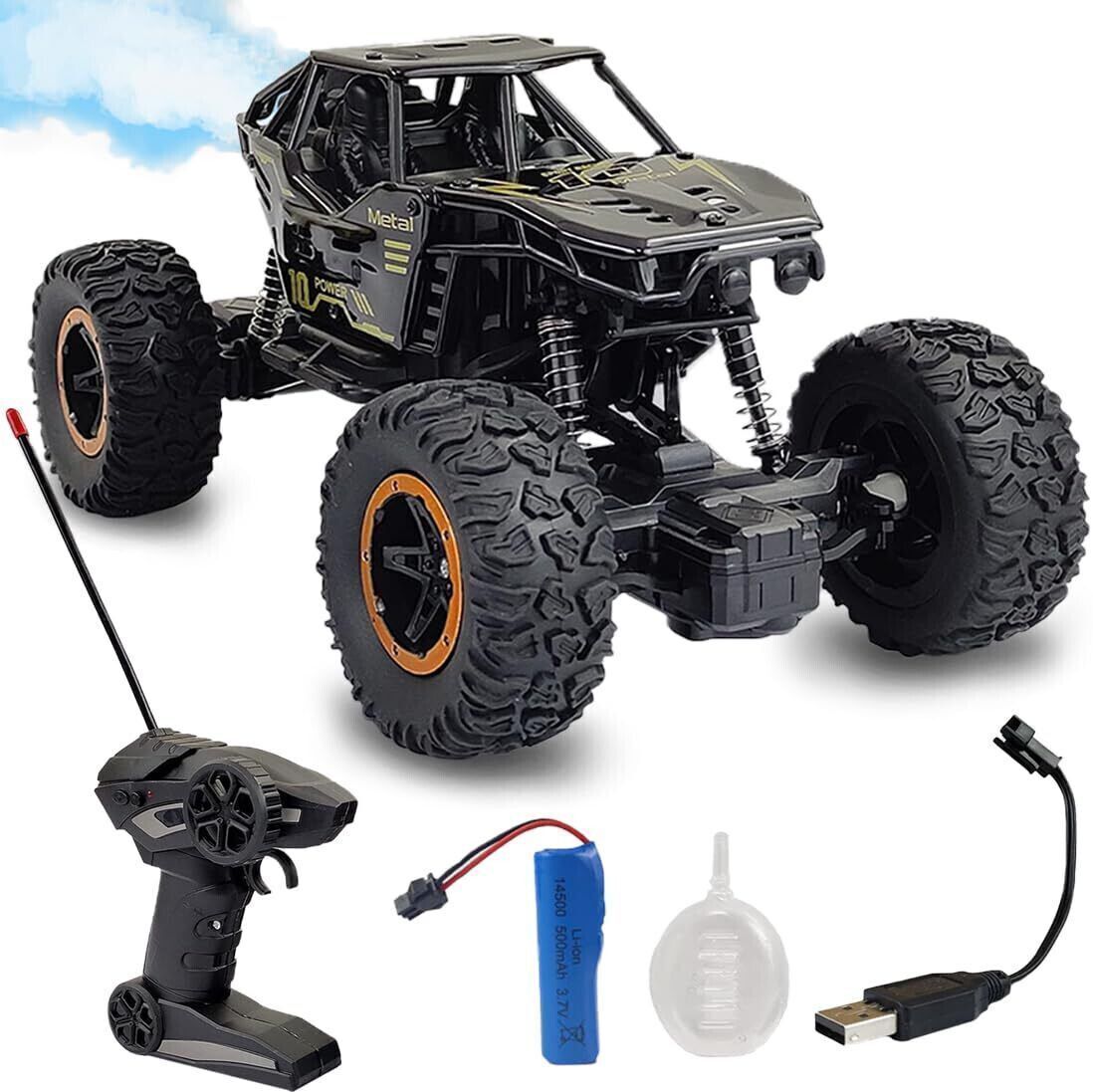 RC car with Mist Smoke Spray Function and Off-Road Truck Rock Car Toy for kids-image-6