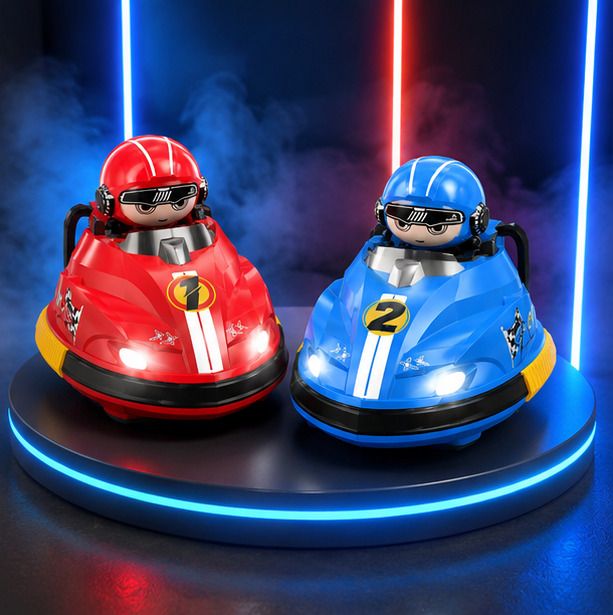 Wireless Remote Control Bumper Battle Cars with LED Lights for Boys & Girls-image-31