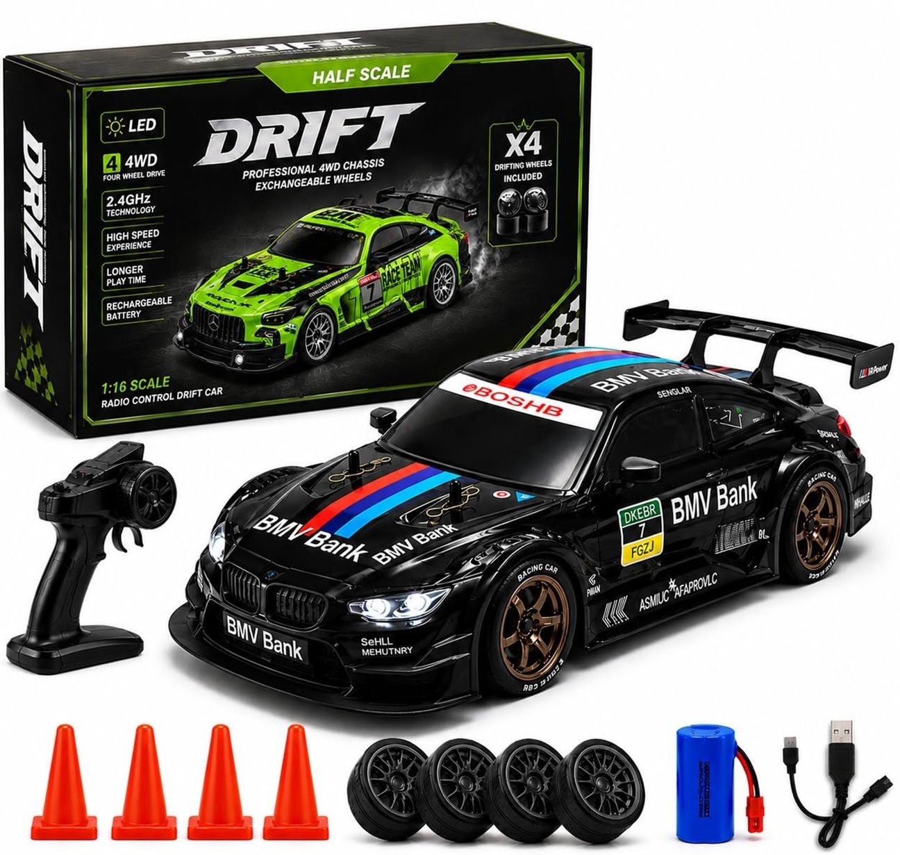 mini magic 4X4 Rc Drift Car for adults | High speed Remote control drift car with tyres-picture-32