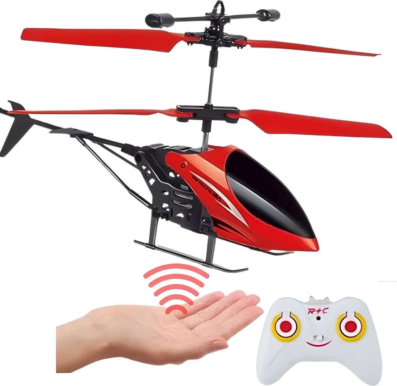 shiv traders Kids Plastic Induction Type 2-in-1 Flying Helicopter with Remote8X193-picture-27