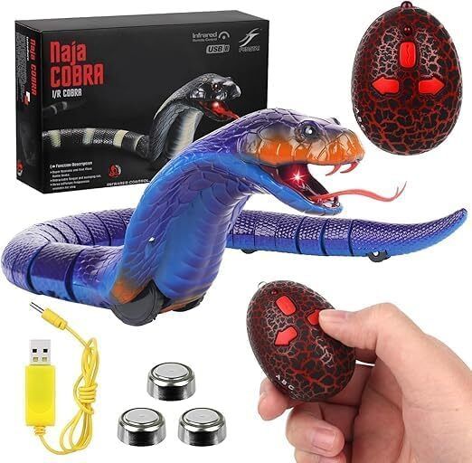 windcomm Remote Control Snake Toy Realistic Cobra Prank Toy for Kids Electric Snake-picture-26