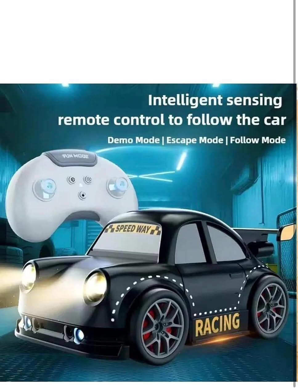 rectitude Mini RC Drift Remote Control Car for Kids, LED Lights, Sound Effects(b)-picture-18
