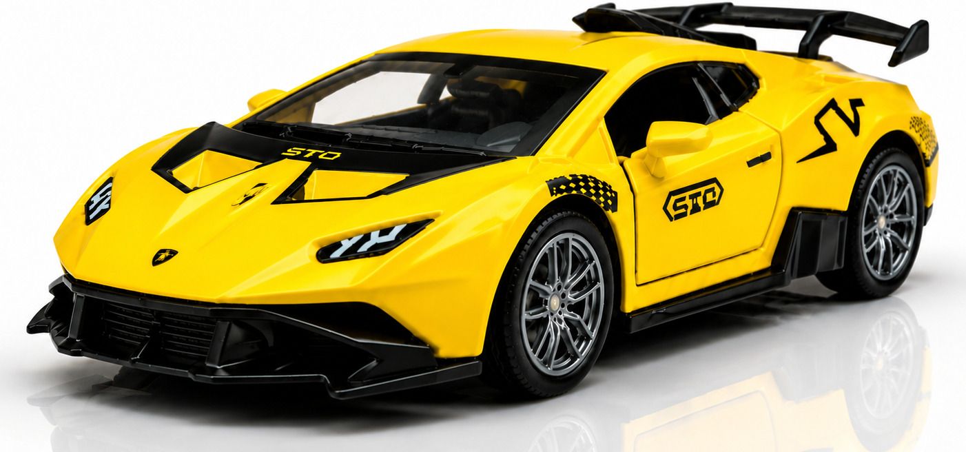 crezor toys Lamborghini STO 1:36 Scale Die-Cast Metal Car Toy with Pull Back, Light & Music-picture-14